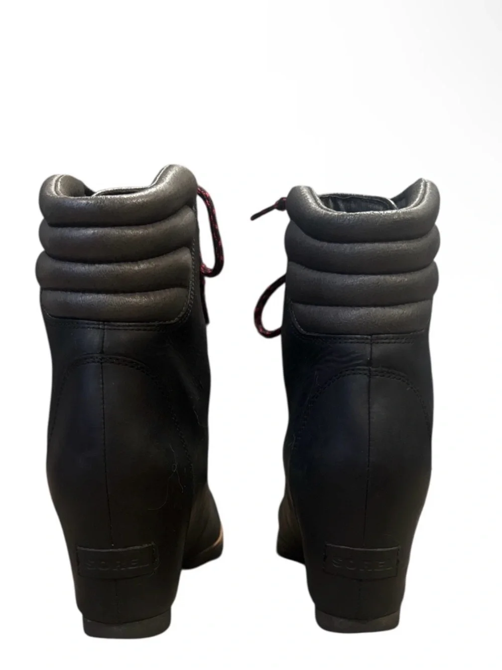 Authentic Sorel signature designer waterproof black leather boots sz 9.5